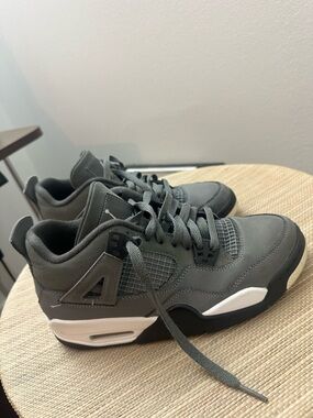 Jordan Women's Grey and White Athletic Sneakers